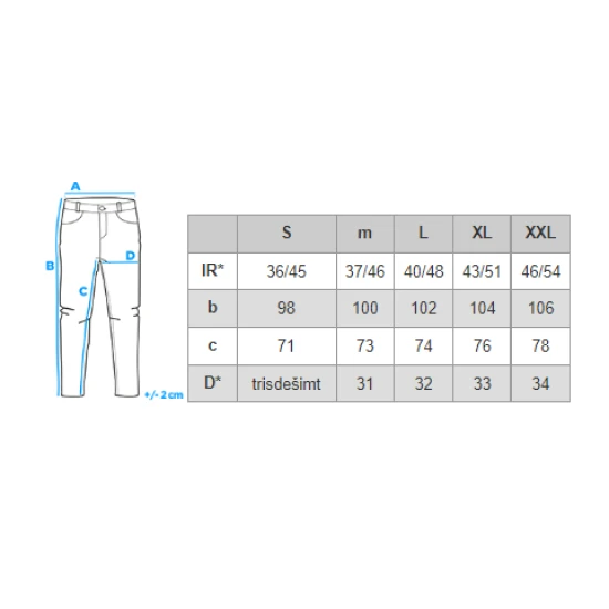 Tamsiai mėlynos spalvos kelnės Miren V3 OM-PACP-0116