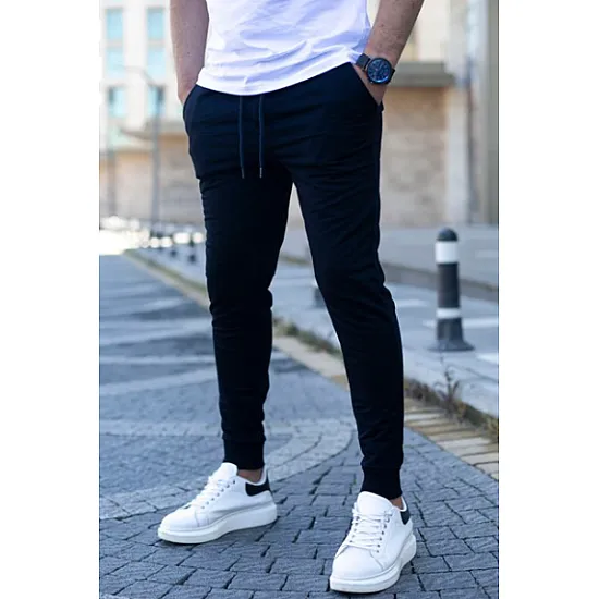 Vyriškos tamsiai mėlynos laisvalaikio kelnės Max PK4821 Premium