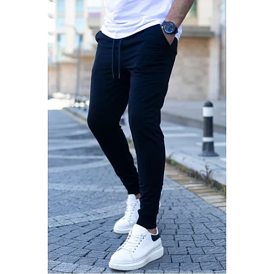 Vyriškos tamsiai mėlynos laisvalaikio kelnės Max PK4821 Premium