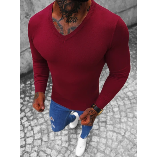 Akcija Bordo vyriškas megztinis Gozil NB/MMB601/7