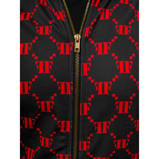 Juoda - raudona vyriškas komplektas Oran O/12136 Premium