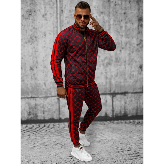 Juoda - raudona vyriškas komplektas Oran O/12136 Premium
