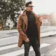 Vyriškas stilingas rudas rudas rudas paltas Nova JB/1048Z