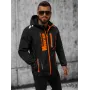 Akcija Juoda vyriška striukė su oranžinėmis detalėmis Ero