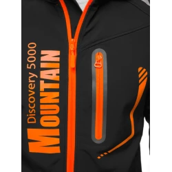 Juoda vyriška striukė su oranžinėmis detalėmis Ero