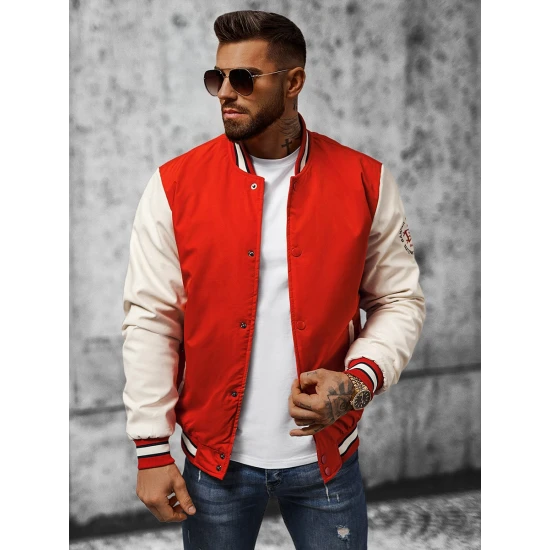 Raudona vyriška striukė Perot JS/84M3021/275