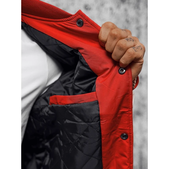 Raudona vyriška striukė Perot JS/84M3021/275