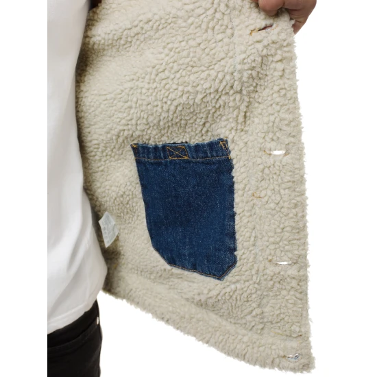 Mėlynos spalvos džinsinė striukė Besok JB/JP1156Z