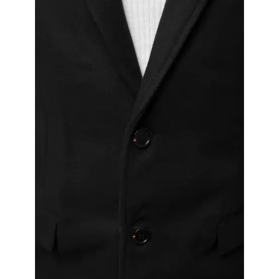 Elegantiškas juodas vyriškas paltas Sugal JB/1047Z