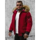 Bomber stiliaus žieminė bordo vyriška striukė Lemor