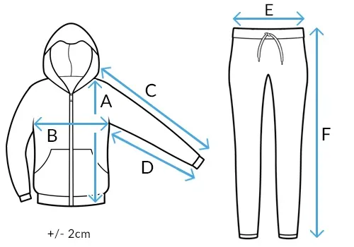Size chart (cm)