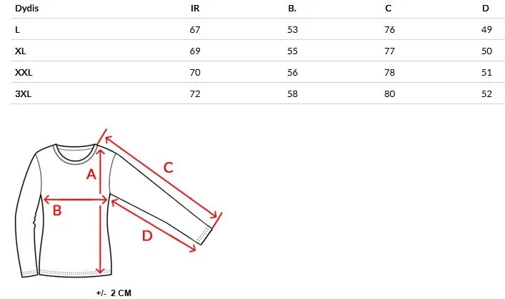 Size chart (cm)
