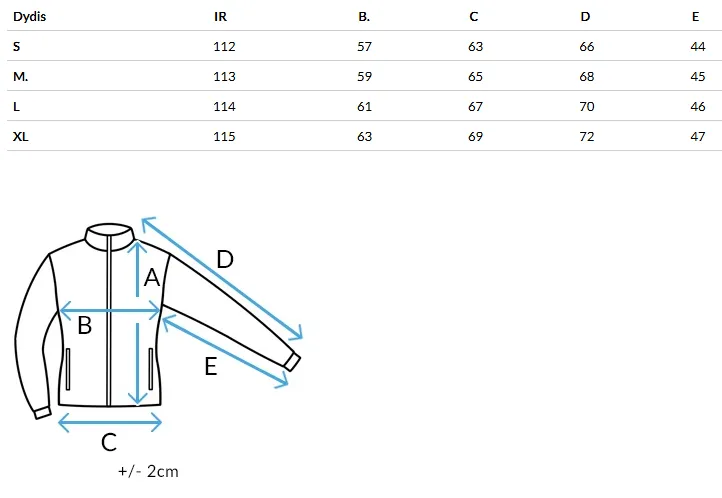 Size chart (cm)