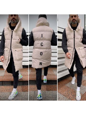 Rusva vyriška liemenė su gobtuvu Fegol